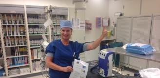 Karina Hustin, verpleegkundige op de HCK, is blij met de warmtematrassen