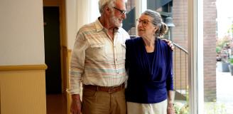 Foto van meneer en mevrouw Zuiddam-Wuits in het Bommels Gasthuis