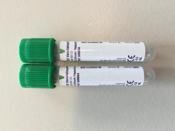 Onderzoekenwijzer MMB - Lithiumheparinebloed buis groene dop