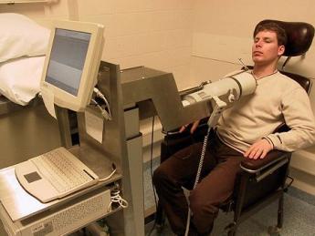 Foto: Meting jodium opname in de schildklier 24 uur na injectie