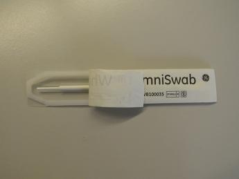 het geopende swab