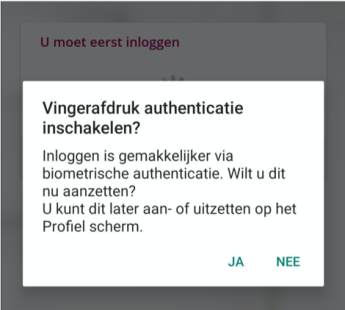 Vingerafdruk authenticatie JBZetje