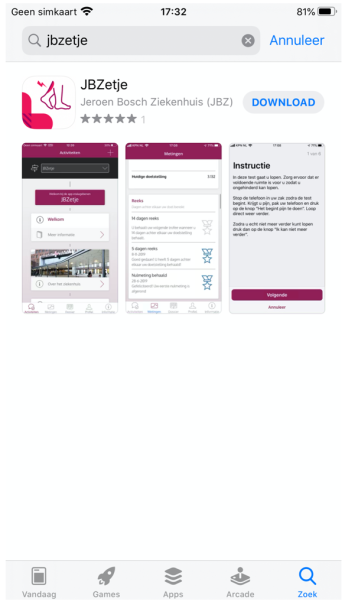 startscherm appstore voor downloaden jbzetje 