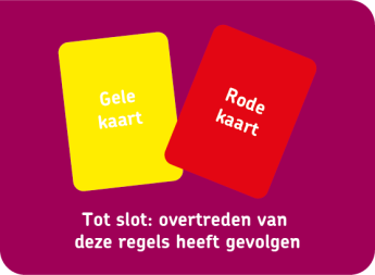 Illustratie van een rode en gele kaart