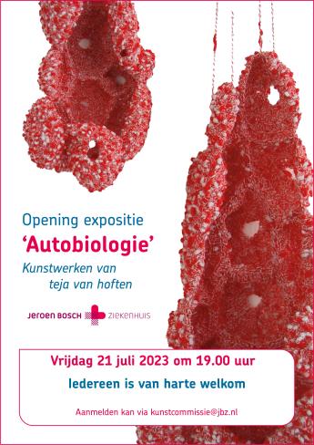 kunst poster opening expositie autobiologie teja van hoften