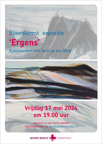kunst poster opening expo 'Ergens' José op ten Berg 