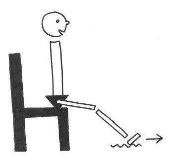 voet schuiven met handdoek er onder