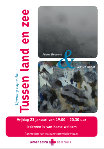 Foto poster opening expositie Jessica en Frans