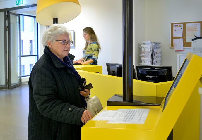 Aanmelden via de zuil bij afdeling MDL