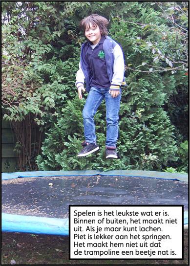 Jongen op trampoline