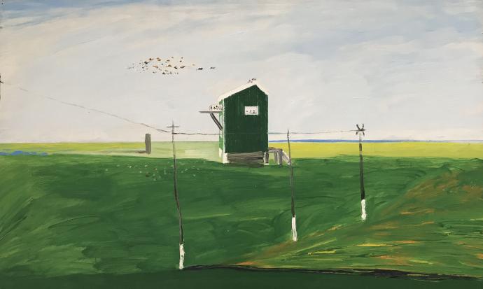 kunst kunstwerk 'Duivenhok' (1979) van Jan de Bie (1946-2021) 