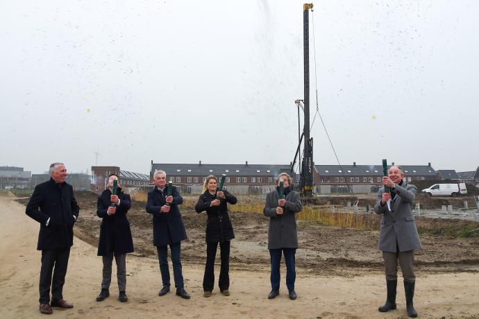 Foto van de startbouw van de nieuwe JBZ Dichtbij locatie in Zaltbommel
