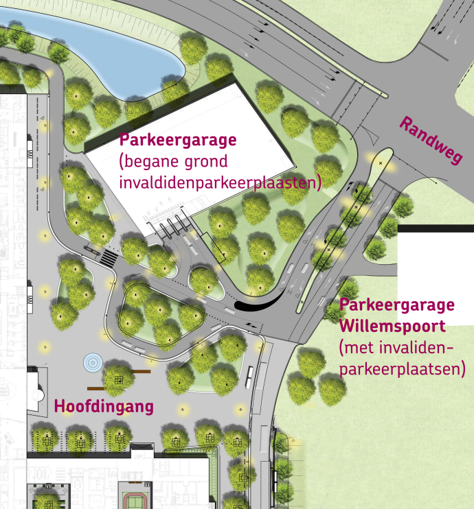 Illustratie van parkeermogelijkheden