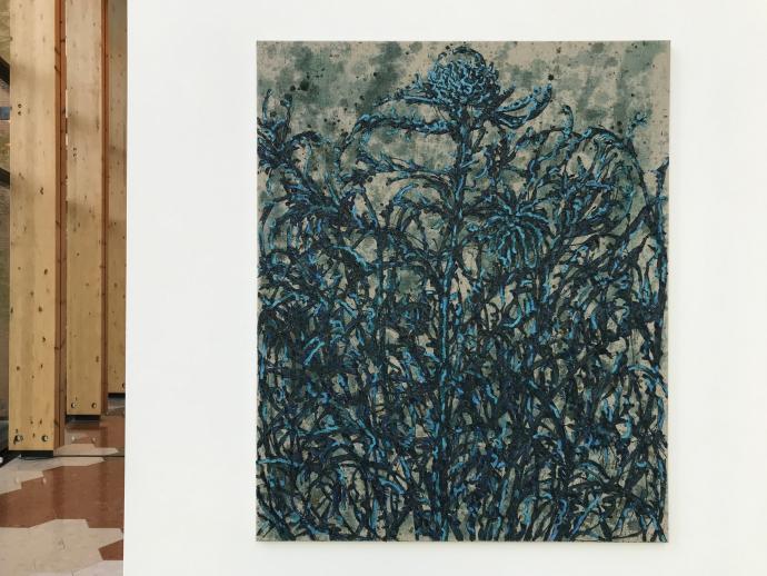 kunstwerk 'Blauwe distel' Marian van Esch 