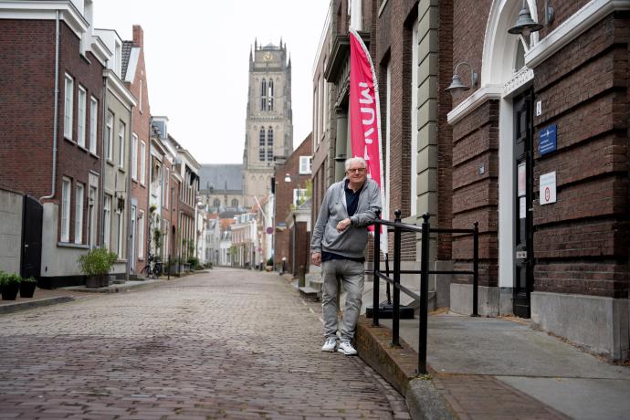 Foto van meneer de Bie bij het Bommels Gasthuis