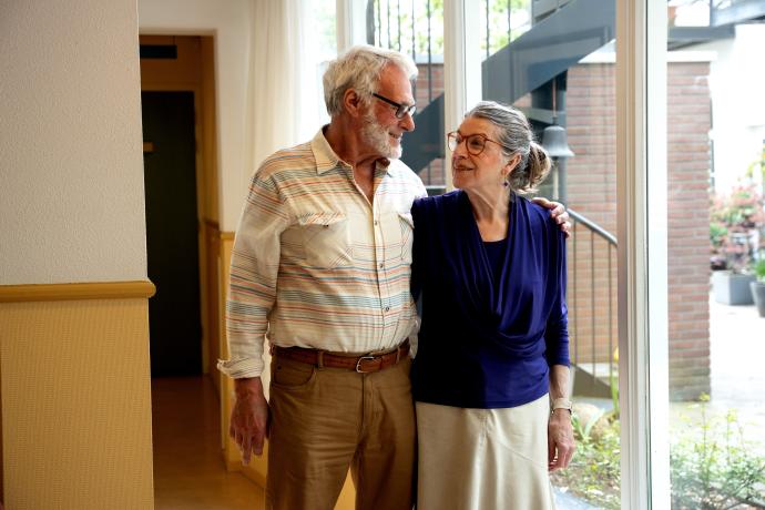 Foto van meneer en mevrouw Zuiddam-Wuits in het Bommels Gasthuis