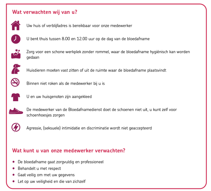 gouden regels trombosedienst