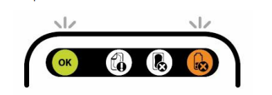 PICO wondsysteem - oranje lampje knippert - batterij bijna leeg