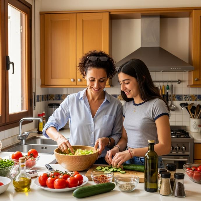 Foto vrouwen maken eten klaar in keuken