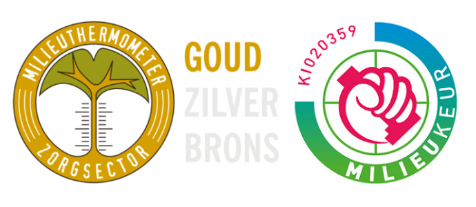 Afbeelding van het gouden certificaat van de Milieuthermometer Zorg