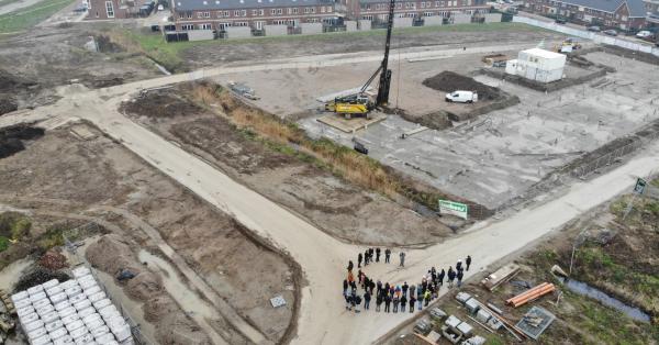 Foto vanuit de lucht van de nieuwe JBZ Dichtbij locatie in Zaltbommel