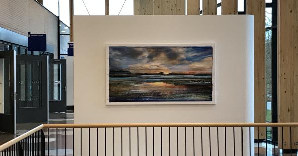 kunst overzicht expo 'Gelaagd landschap' op de boulevard