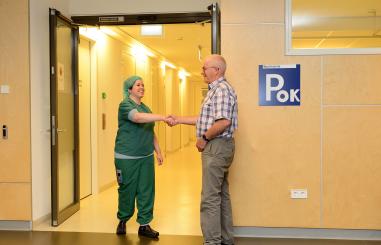 Ontvangst bij de poliklinische operatiekamer POK