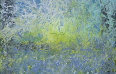 schilderij 'Jardin' in expositie Tom Senders boulevard