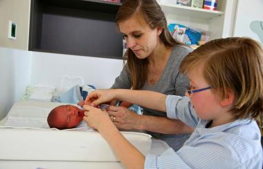 Baby verzorging kraamsuite