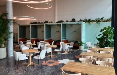 Foto van het bezoekersrestaurant