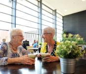 Koffie drinken in de koffiecorner